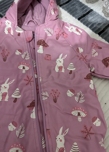 Pembe Desenli Bebek Kar Tulumu Kapüşonlu - Görsel 7