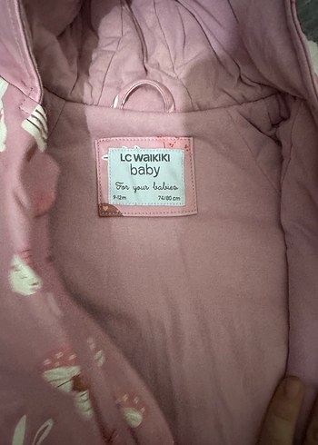 Pembe Desenli Bebek Kar Tulumu Kapüşonlu - Görsel 3