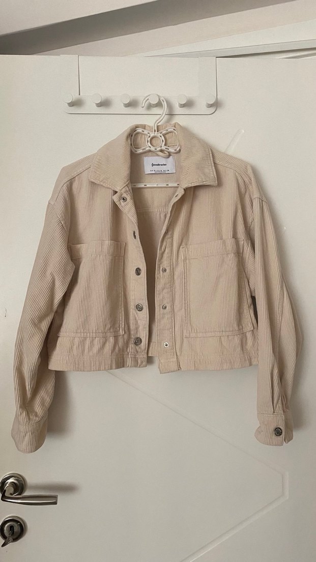 Bej Düğmeli Keten Midi Ceket - Görsel 5