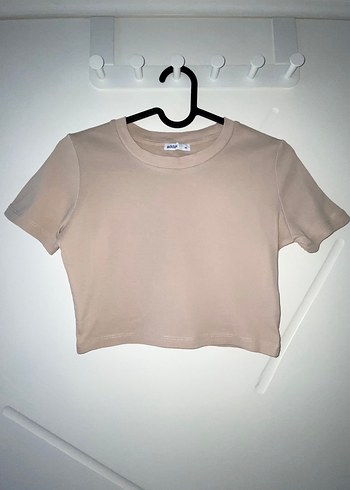 xs Beden Bej Kısa Kollu Basic Tişört