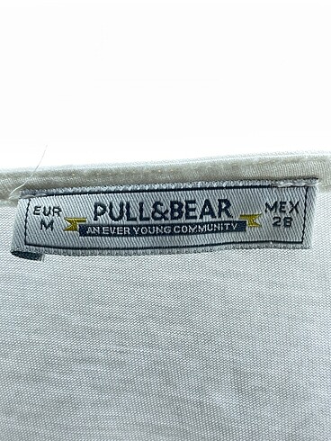 m Beden beyaz Renk Pull and Bear Bluz %70 İndirimli.