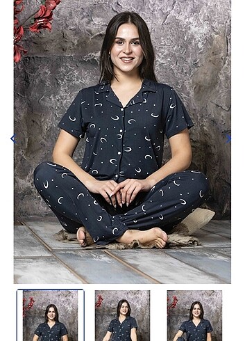 Kısa kol pijama takım - Görsel 5