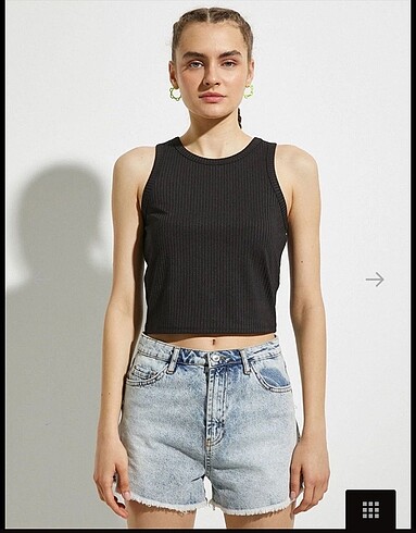 Koton Koton Siyah Halter Yaka Crop