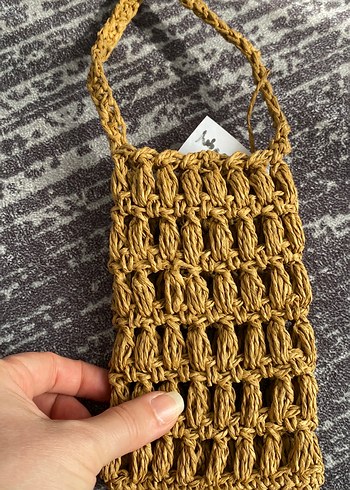 Longchamp Kahverengi Örgü Kadın Çapraz Çanta