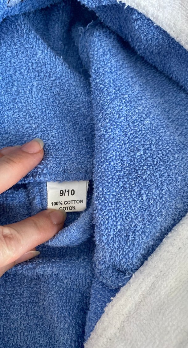 Kapüşonlu Erkek Çocuk Bornozu Mavi - Görsel 3