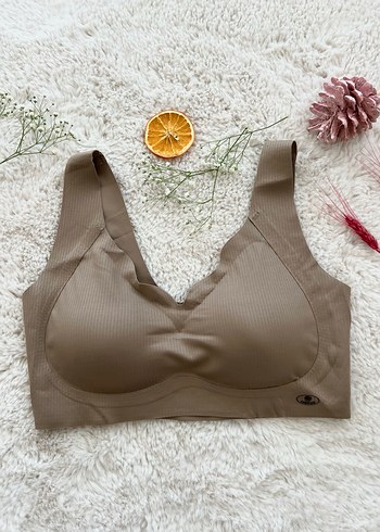 Kahve Lazer Kesim Yumuşak Sıfır Sütyen - Görsel 2