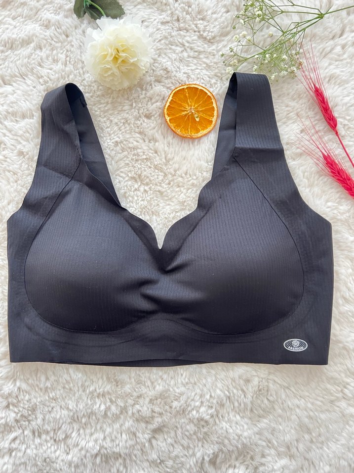 Siyah Lazer Kesim Yumuşak Sütyen - Görsel 2