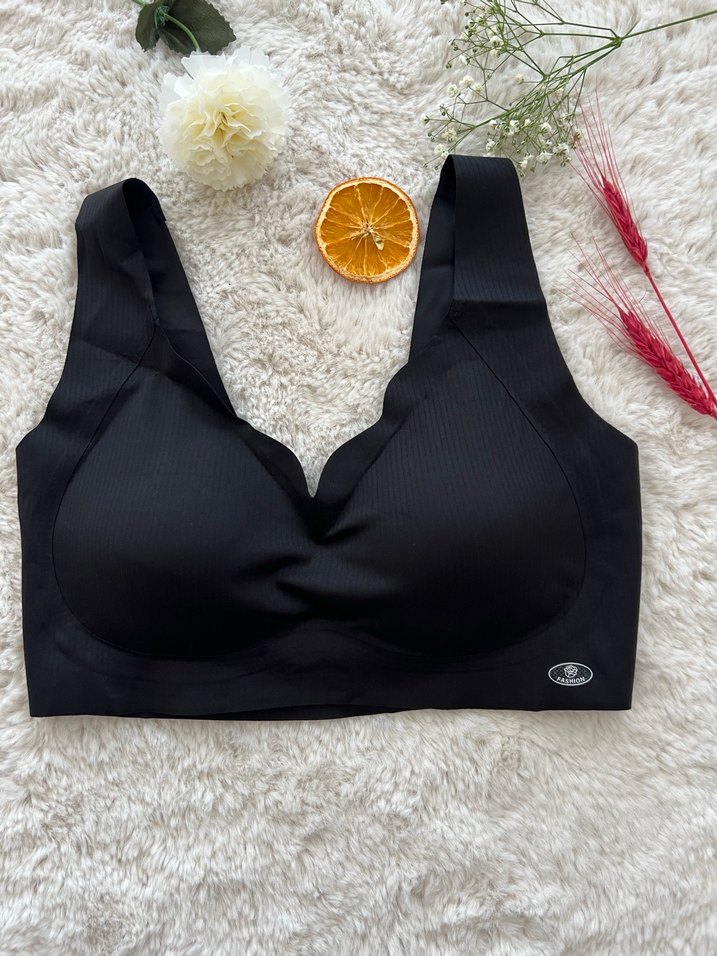 Siyah Lazer Kesim Yumuşak Sütyen - Görsel 3