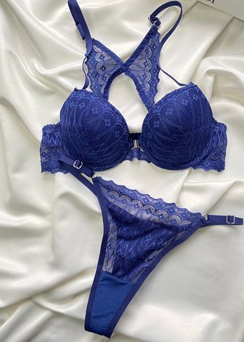 Mavi Destekli Push Up Sıfır Sütyen+tanga - Görsel 4