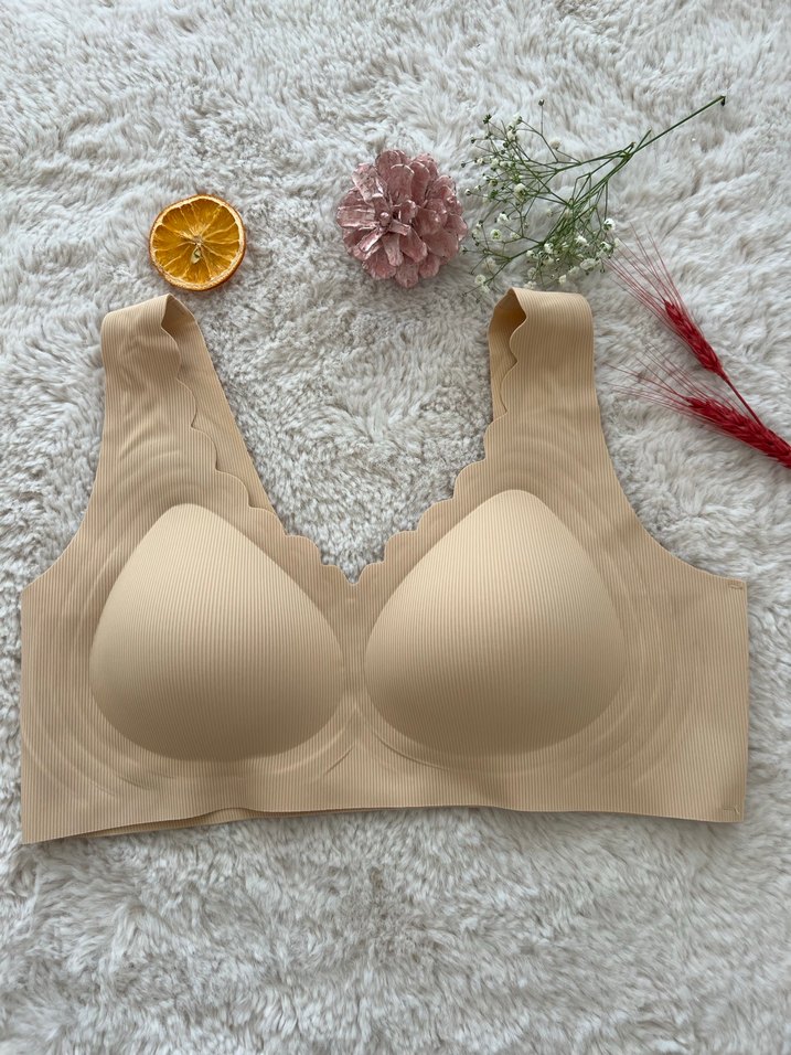 Bej Lazer Kesim Toparlayıcı Sıfır Sütyen - Görsel 3