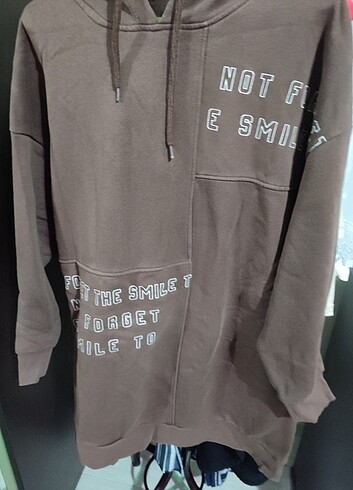 Kahverengi uzun sweatshirt 