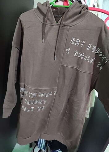 Diğer Kahverengi uzun sweatshirt