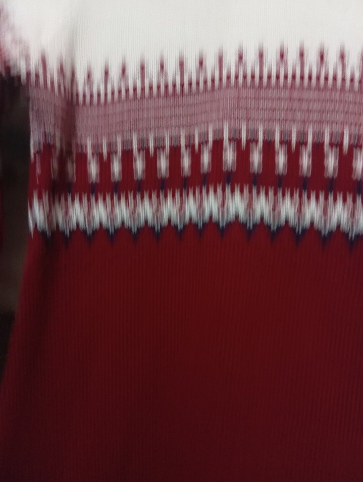 Bordo Desenli Uzun Kollu Triko Kadın Elbise - Görsel 4