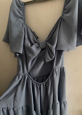 Mavi Salaş Midi Elbise - Görsel 2