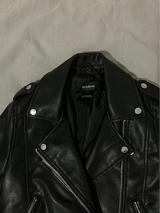 Pull & Bear Siyah Deri Ceket