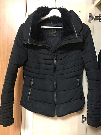 Loft siyah şişme mont