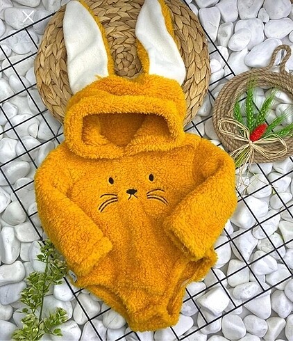 Peluş Tavşan Çıtçıtlı Body
