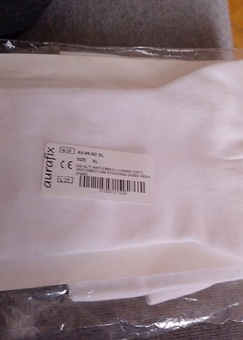 Beyaz Anti Embolizm Diz Altı Çorap XL - Görsel 2