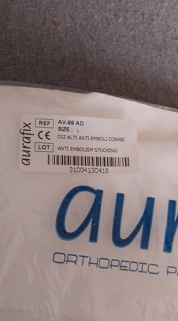Diz Altı Anti-Emboli Çorabı L Beden - Görsel 2