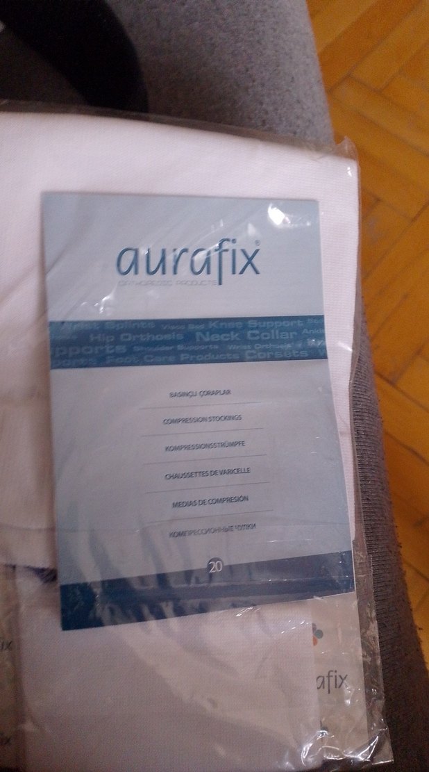 XL Beden Diz Altı Anti-Emboli Çorap Beyaz - Görsel 3