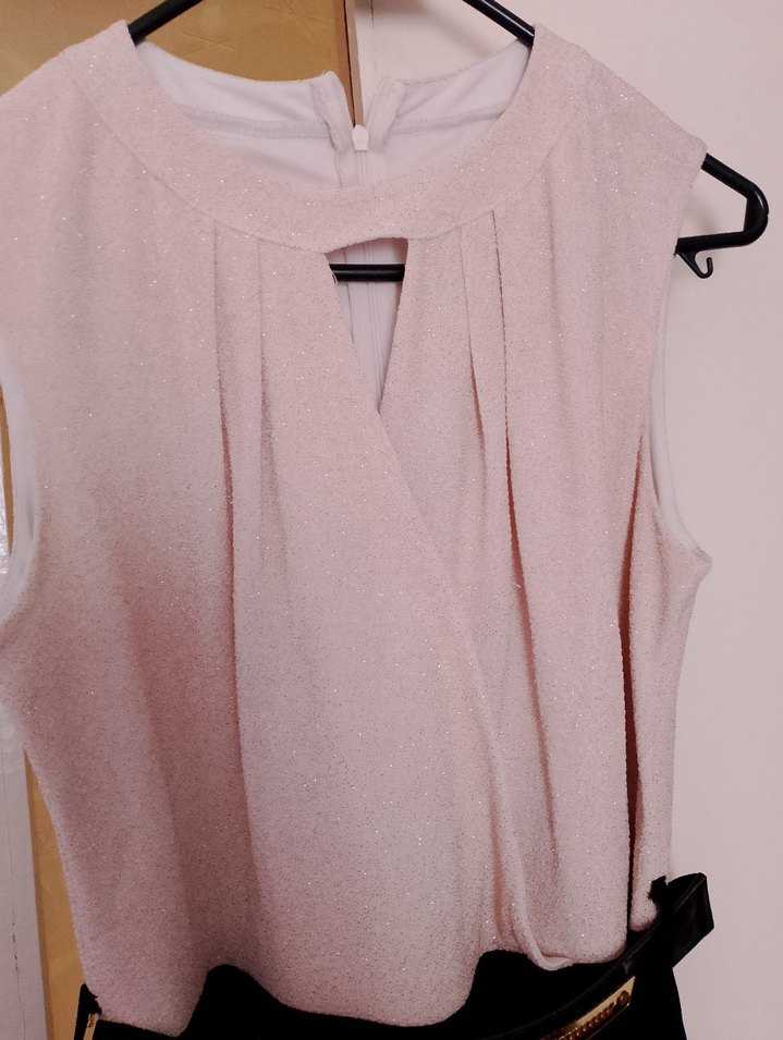 Krem abiye simli Kemerli degaje Yaka tulum - Görsel 4