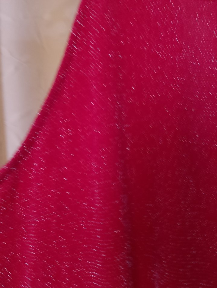 Kırmızı Uzun Kollarsız Drapeli Abiye Elbise - Görsel 3