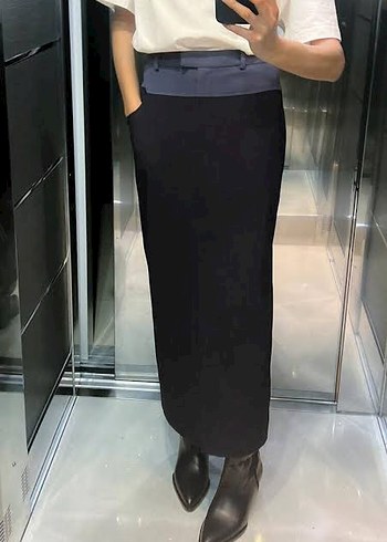 Lacivert Uzun Kadın Etek