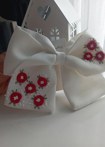 Bordo Saten Kurdeleli Kadın Fular - Görsel 2