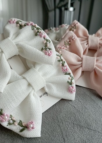 Bordo Saten Kurdeleli Kadın Fular - Görsel 4