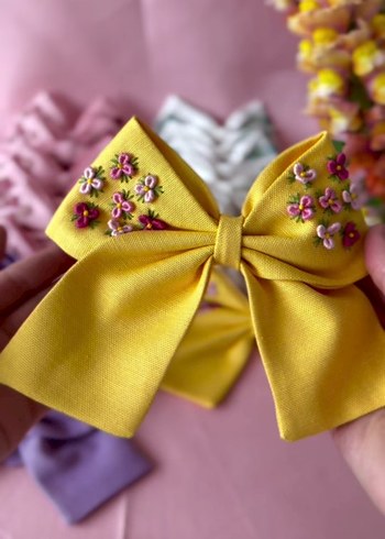 Bordo Saten Kurdeleli Kadın Fular - Görsel 5