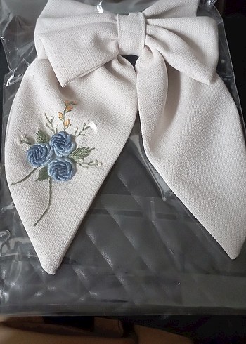 Bordo Saten Kurdeleli Kadın Fular - Görsel 14