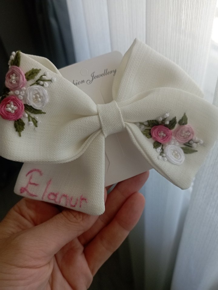 Bordo Saten Kurdeleli Kadın Fular - Görsel 3