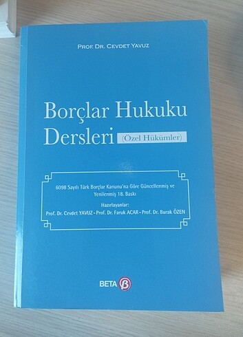 Borçlar hukuku Özel hükümler Cevdet Yavuz