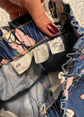 Kız Çocuk Çok Renkli Mickey Denim Pantolon - Görsel 3