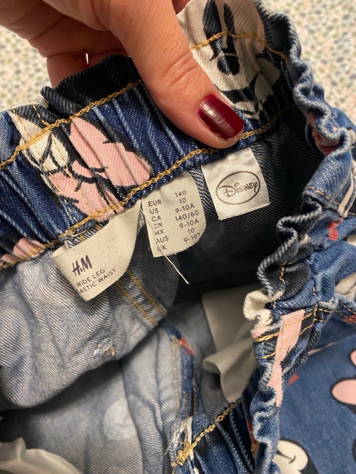 Kız Çocuk Çok Renkli Mickey Denim Pantolon - Görsel 3