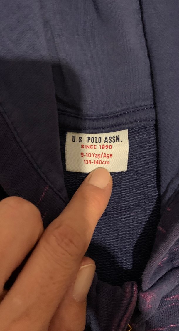 Kız Çocuk lacivert Mor Kapüşonlu Fermuarlı Sweatshirt - Görsel 2