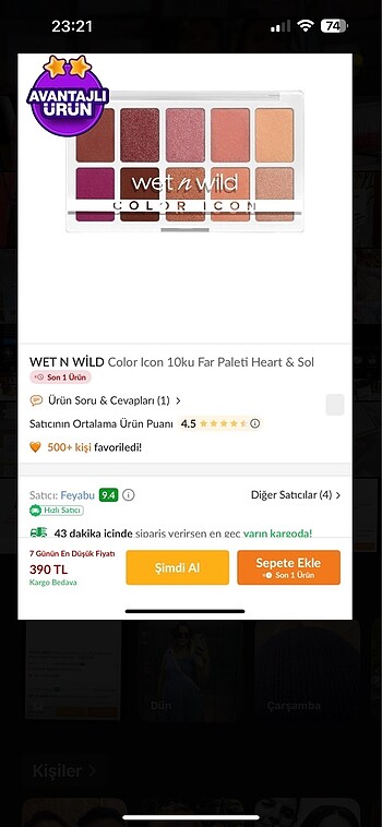 Wet n wild Göz farı (Sıfır)