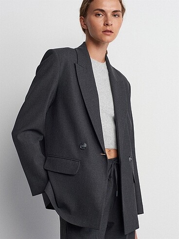 Zara muadili kruvaze blazer ceket
