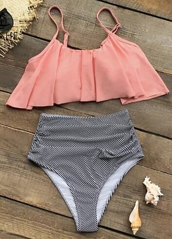Yüksek bel toparlayıcı bikini takimj
