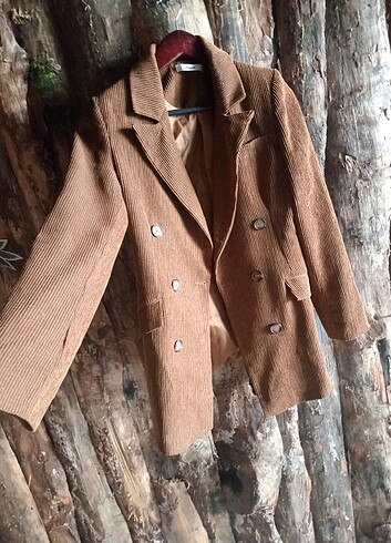 m Beden Kadife Blazer Ceket