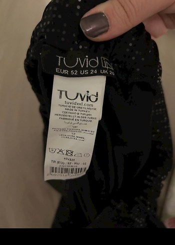 Parlak Siyah V Yaka büyük beden Tunik - Görsel 6