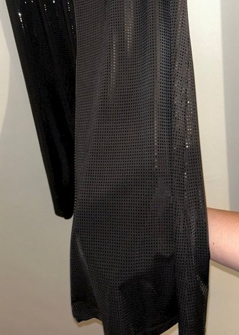 Parlak Siyah V Yaka büyük beden Tunik - Görsel 5