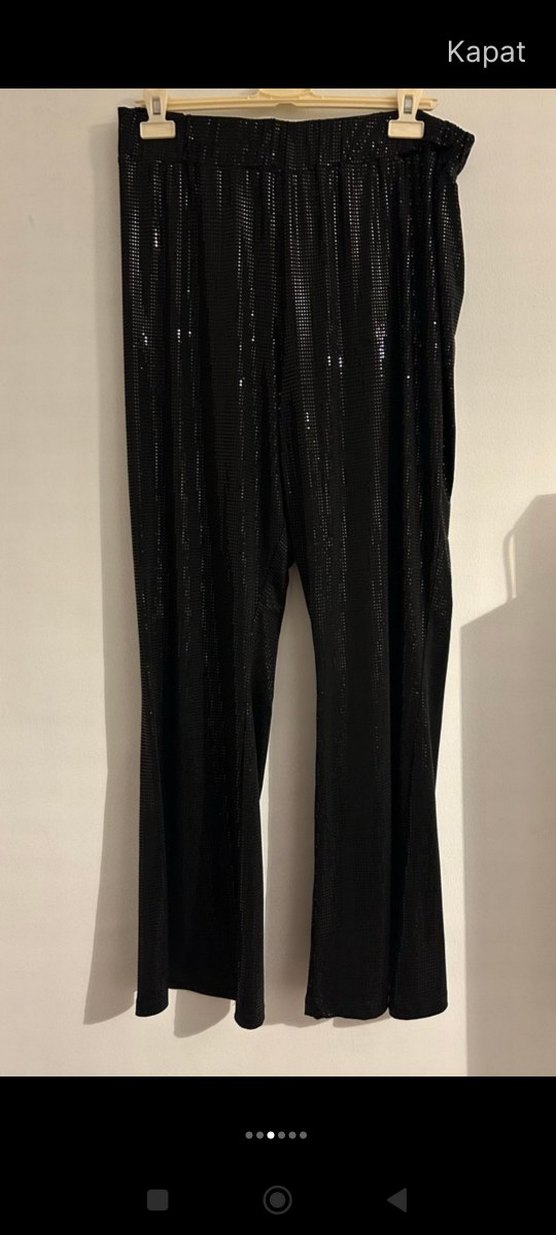 Parlak Siyah V Yaka büyük beden Tunik - Görsel 4