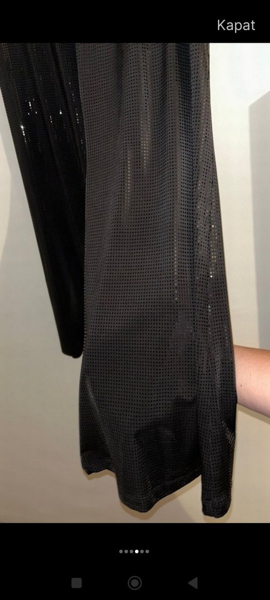 Parlak Siyah V Yaka büyük beden Tunik - Görsel 5