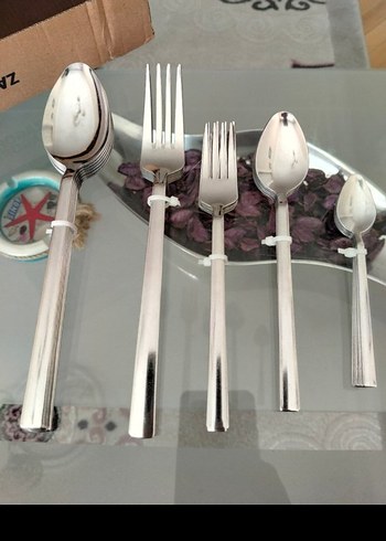 60 Parça 12 kişilik Çatal Kaşık Seti - Görsel 2