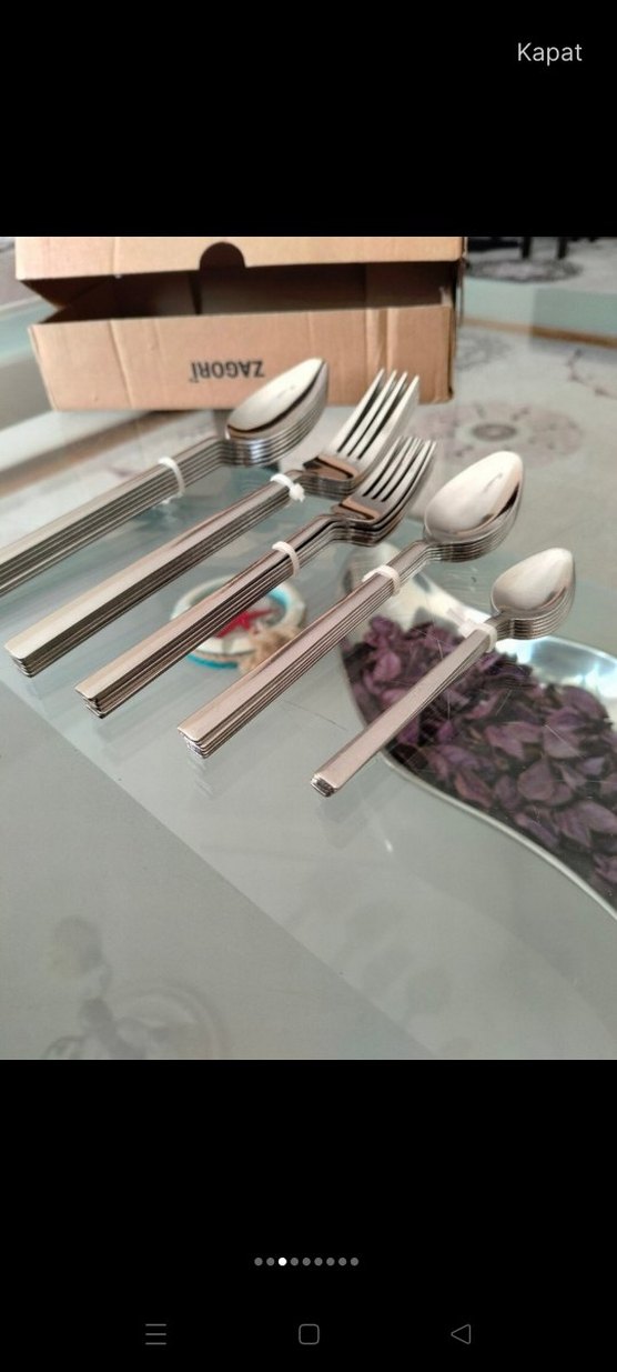 60 Parça 12 kişilik Çatal Kaşık Seti - Görsel 3