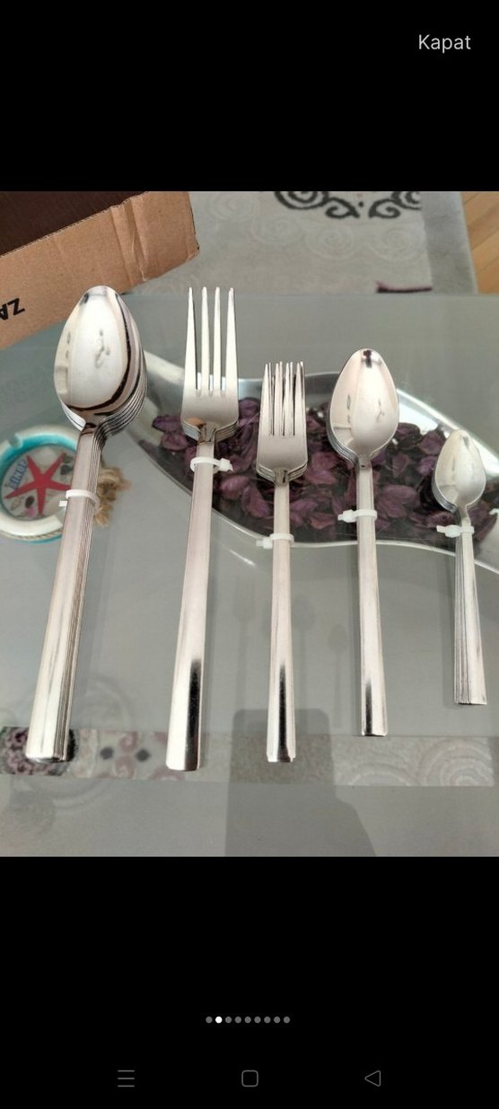 60 Parça 12 kişilik Çatal Kaşık Seti - Görsel 2