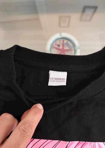 LC Waikiki 13-14 yaş Kız Çocuk Siyah Baskılı Uzun Kollu Tişört - Görsel 4