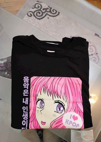 LC Waikiki 13-14 yaş Kız Çocuk Siyah Baskılı Uzun Kollu Tişört - Görsel 10