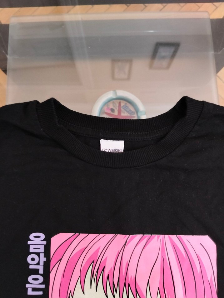 LC Waikiki 13-14 yaş Kız Çocuk Siyah Baskılı Uzun Kollu Tişört - Görsel 5